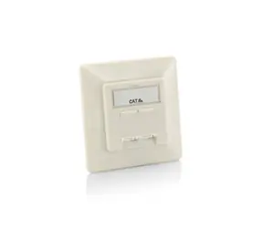 Equip weiß / Unterputzdose / Cat6a / 2x RJ45 / 45° / geschirmt / 5 Stück