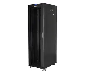 Lanberg FF01 42U 800x800 schwarz / Rack / 19" / freistehend / Glastür / Tragfähigkeit 800 kg