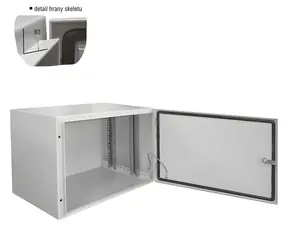 DATACOM 19" Outdoor-Rack 6U grau / Rack / Wandmontage / 600x400 mm / IP65