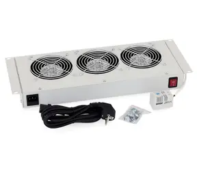 Triton 19"-Lüftungseinheit / 3 Ventilatoren / für Wandschränke / Bimetallthermostat