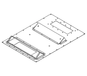 Triton Reduzierstück für Klimaanlagen X1/X2 600x800 grau / Reduzierstück / für Schaltschränke Serie II / RAL 7035