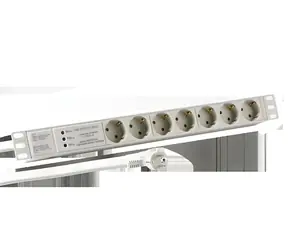 EFB PDU 19" 1HE grau / PDU / 7x CEE 7/3 / Überspannungsschutz / 16 A