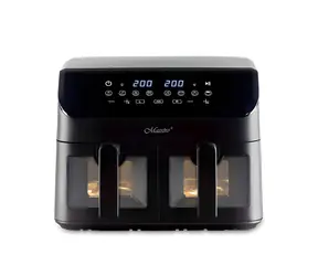 Maestro MR-758 schwarz / Heißluftfritteuse / 2 x 4,5 l / 2000 W / 8 Programme