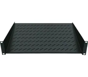 Intellinet Rackablage schwarz / 19" / 1 HE / Tiefe 150 mm / Tragfähigkeit 25 kg / Frontmontage