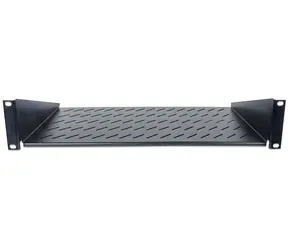 Intellinet perforierte Rack-Ablage schwarz / Rack-Ablage / 19" / 2 HE / Tiefe 250 mm / Tragfähigkeit 25 kg