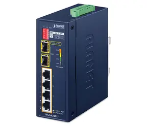 Planet IFGS-624PTF / Industrie-Switch / 4X 100Mb PoE / 2x 100Mb SFP / -40 bis 75 °C / IP40