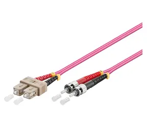 Good Connections SC/ST lila / Optisches Patchkabel / OM4 / Duplex / 50/125 µm / LSZH / 10 m