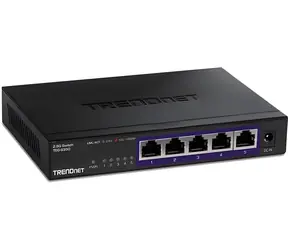 Trendnet Switch 5- Port 2,5G Unmanaged Schwarz / Switch / 5x 2,5G RJ45 / lüfterlos / Metallgehäuse