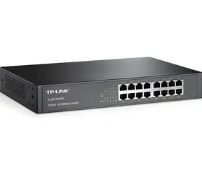 TP-LINK TL-SF1016DS / Switch / 16x 10/100 Mbit/s / 3,2 Gbit/s / Lüfterlos / Unmanaged
