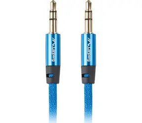 Lanberg CA-MJMJ-10CU-0030-BL blau / Anschlusskabel / 3,5-mm-Klinkenstecker (M) - 3,5-mm-Klinkenstecker (M) / 3 m