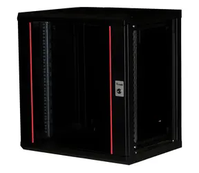 Equip Wandrack 12U 600×450 schwarz / Wandmontage / 19" / Glastür / Passive Kühlung