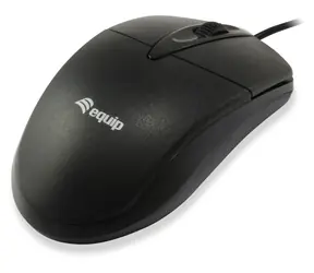 Equip Kabelmaus Schwarz / Kabelmaus / USB-A / 1000 DPI / 1,35 m Kabel / 3 Tasten