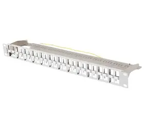 Lanberg Patchpanel für Keystone grau / Patchpanel / 48 Ports / FTP / 1 HE / 19" / unbestückt