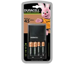 Duracell CEF27 / Ladegerät / 2x AA 1300 mAh / 2x AAA 750 mAh / NiMH