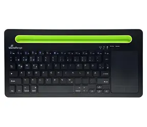 MediaRange MROS131 schwarz / Kabellose Tastatur / Touchpad / Bluetooth 5.0 / 78 Tasten