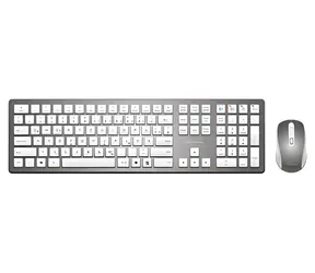 MediaRange Tastatur- und Maus-Set, silber / Tastatur und Maus / kabellos / QWERTZ / 2,4 GHz und Bluetooth