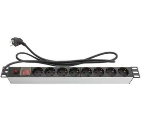 Good Connections 19" PDU schwarz/silber / PDU / 1 HE / 8 Steckdosen / 16 A / 1,8 m