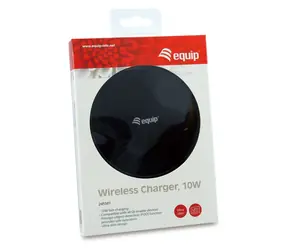 Equip Ladegerät Qi 10W schwarz / Kabelloses Ladegerät / Qi / 10 W / 9 V