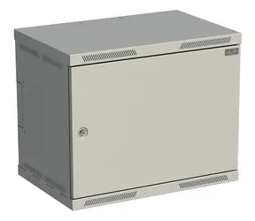 Solarix SENSA-9U-64-21-G / Wandschrank / 9 HE / 400 mm / Tür aus Metallblech / RAL 7035
