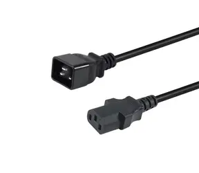 Equip C20-C13 schwarz / Netzkabel / 1,8 m / 250 V / 16 A / max. 3500 W