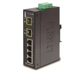 Planet ISW-621TF / Industrie-Switch / 4X 10/100 RJ-45 / 2x 100FX SFP / DIN / IP30 / -40 bis 75 °C