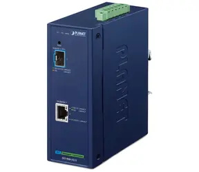 Planet IXT-900-1X1T / Industrieller Konverter / 10GBase-T / SFP+ 10GBase-X / IP40 / -40~75°C / Duale Stromversorgung / SNMP