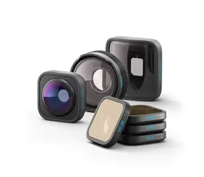 GoPro HB Objektiv-Kit / Zubehör für HERO13 Black / Weitwinkel-, Makro- und Anamorphot-Objektiv / 4X ND-Filter