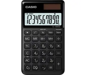 Casio SL 1000 SC BK schwarz / Taschenrechner / zehnstellig / duales Netzteil