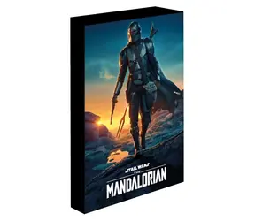 PYRAMID Leuchtbild Mandalorian / 30 x 40 cm / LED-Hintergrundbeleuchtung / 3 x AA-Batterien