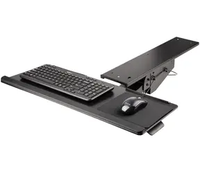 StarTech Ausziehbare Tastaturablage mit Mauspad / Tastaturablage / Verstellbar / Stahl / Schwarz