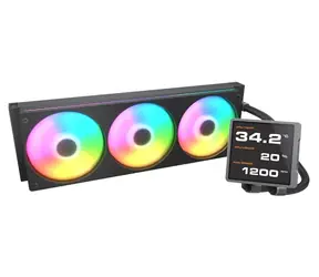 COUGAR Poseidon Vistek Pro 360 Schwarz / CPU-Wasserkühlung / IPS-Display / ARGB / 3x 120 mm / Intel & AMD
