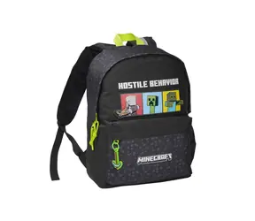 CYP BRAND Minecraft-Rucksack mit Schutzmechanismus / Verstellbare Gurte / Reflektierende Elemente