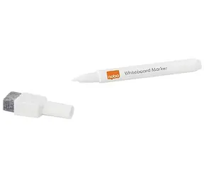 NOBO Whiteboard-Marker, weiß, 6 Stück / Marker / Trocken abwischbar / Strichbreite 12 mm