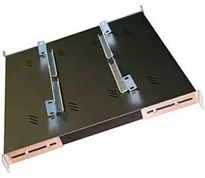 Triton Regal mit Perforation 19" grau / Regal / 1 HE / 750 mm / Tragfähigkeit 150 kg