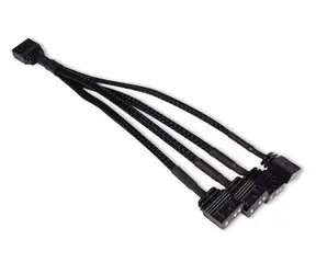 Alphacool Y-Splitter aRGB 3-Pin auf 4X 3-Pin schwarz / Kabel / aRGB-Splitter / 15 cm