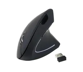 Ergonomische kabellose Maus von Equip , Schwarz / Maus / USB-A Nano-Empfänger / 800-1600 DPI / 5 Tasten