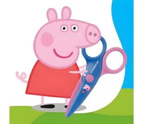 Staedtler Noris Junior 965 Peppa Pig blau/rosa / Kinderschere / 10 cm / ab 2 Jahren