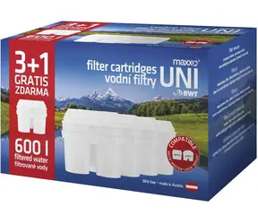 Maxxo Ersatzfilter UNI 3+1 / Filter für Filterkanne / kompatibel mit Laica, Brita Maxtra, BWT / Fassungsvermögen 150 l