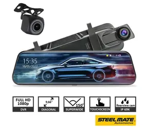 SteelMate M700 / Rückspiegelkamera / 2 Kanäle / 9,66"-Touchscreen / Full HD