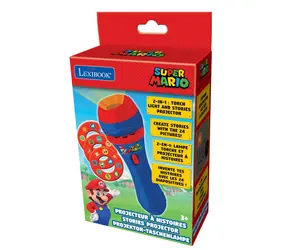 LEXIBOOK Taschenlampe mit Super Mario Story Projektor / Taschenlampe mit Projektor / 24 Bilder / 3 Discs / ab 3 Jahren
