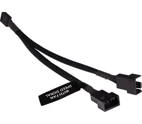 Alphacool Y-Splitter PWM schwarz / Splitterkabel / 4-Pin auf 2x 4-Pin PWM / 15 cm