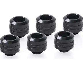 Alphacool Eiszapfen Pro schwarz / Schraubanschluss für Hardtube / 13 mm / G1/4" / 6 Stück.