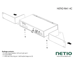 NETIO RM1 4C / Montagehalterung / 19" / 1U / für 1x PowerPDU 4C