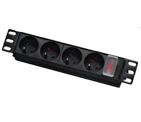 OEM Lexi-net 10" schwarz / Verteilerfeld / 4X 230V / Überspannungsschutz / Schalter / Kabel 1,8 m