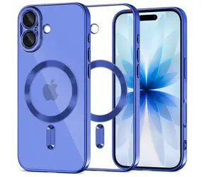 Tech-Protect MagFlex transparente dunkelblaue Schutzhülle für Apple iPhone 17 / MagSafe