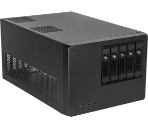 Silverstone SST-CS351B schwarz / NAS-Gehäuse / µATX / 5x 3,5"/2,5"-Laufwerk / SAS-12G und SATA-6G