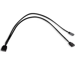 Alphacool Y-Splitter aRGB 3-Pin auf 2x 3-Pin 30cm schwarz / Kabel / aRGB-Splitter / 30 cm