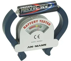 Ansmann Batterietester / Batterietester / AAA, AA, C, D, 9V / Analogskala