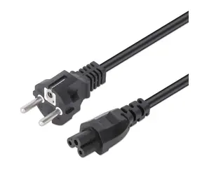 Manhattan Netzkabel CEE7/7 - IEC C5 schwarz / Netzkabel / 1 m / 250 V