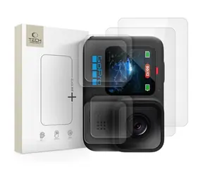 Tech-Protect Glass Fit+ für GoPro Hero 9/10/11/12, transparent / Linsenschutzglas / gehärtetes Glas / 2 Stück